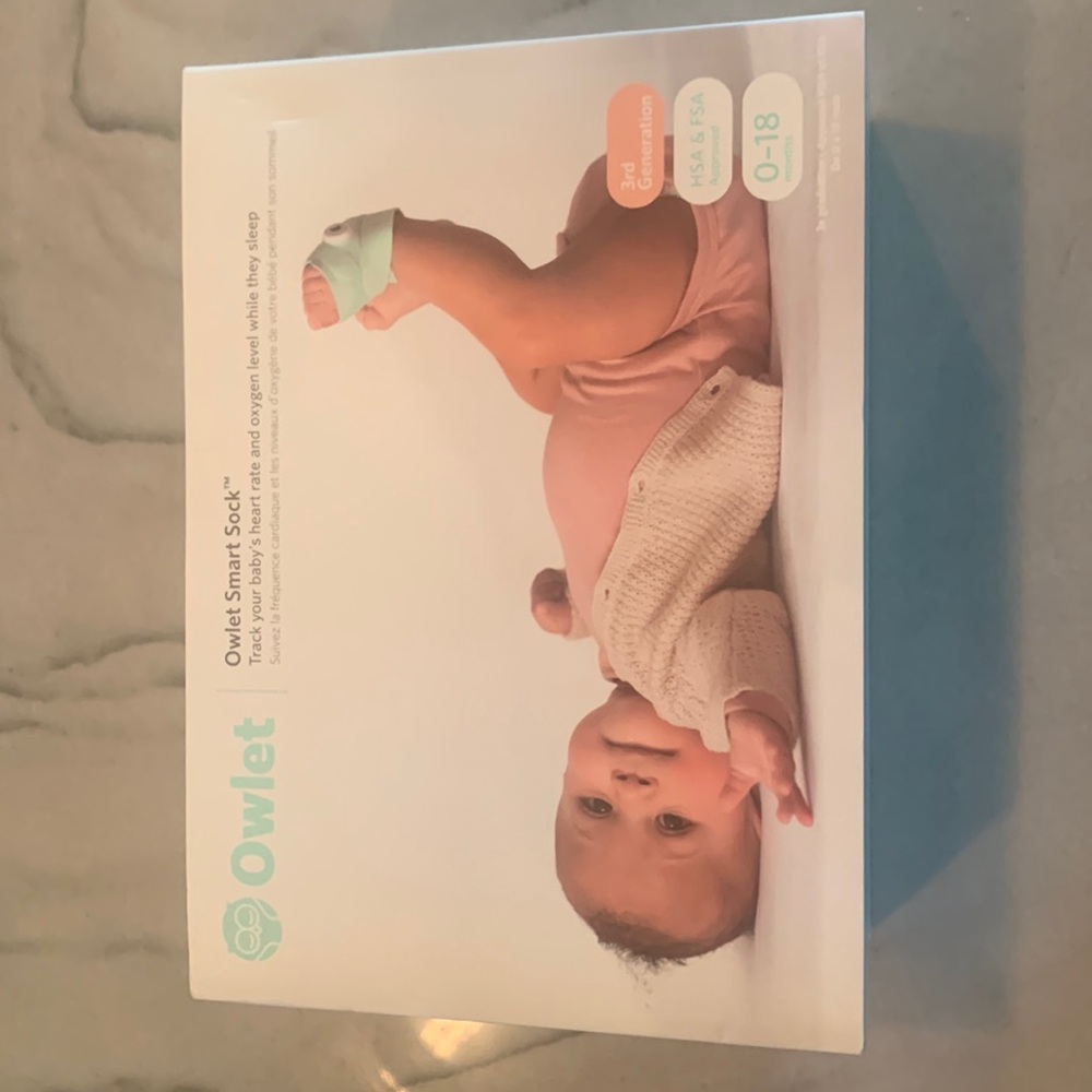 NIB Owlet smart sock. Never used.